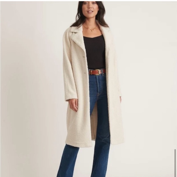 Marine‎ Layer- Aspen Coat in Cream - Picture 2 of 5